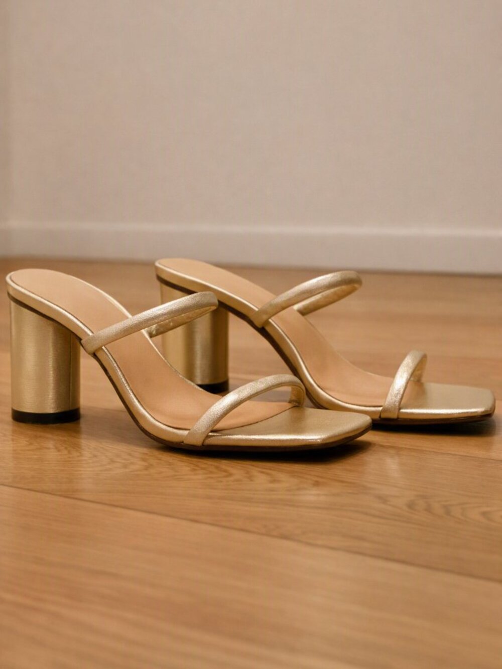 A New Day Women’s Heeled Sandals – Light Metallic Gold – Size 7.5 (NWOT)